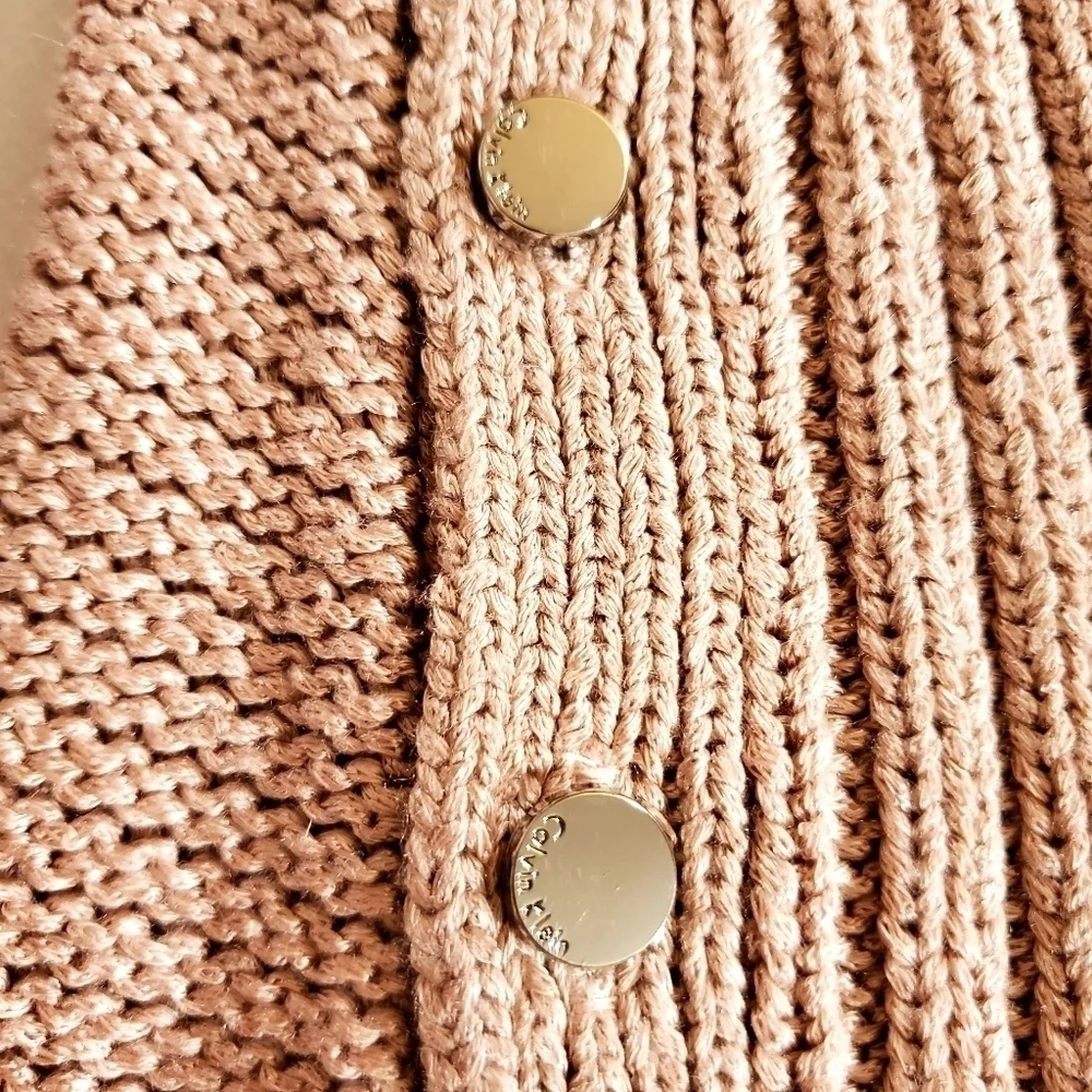 Calvin Klein Knit Long Sleeve Sweater Blush Size M - Picture 7 of 10